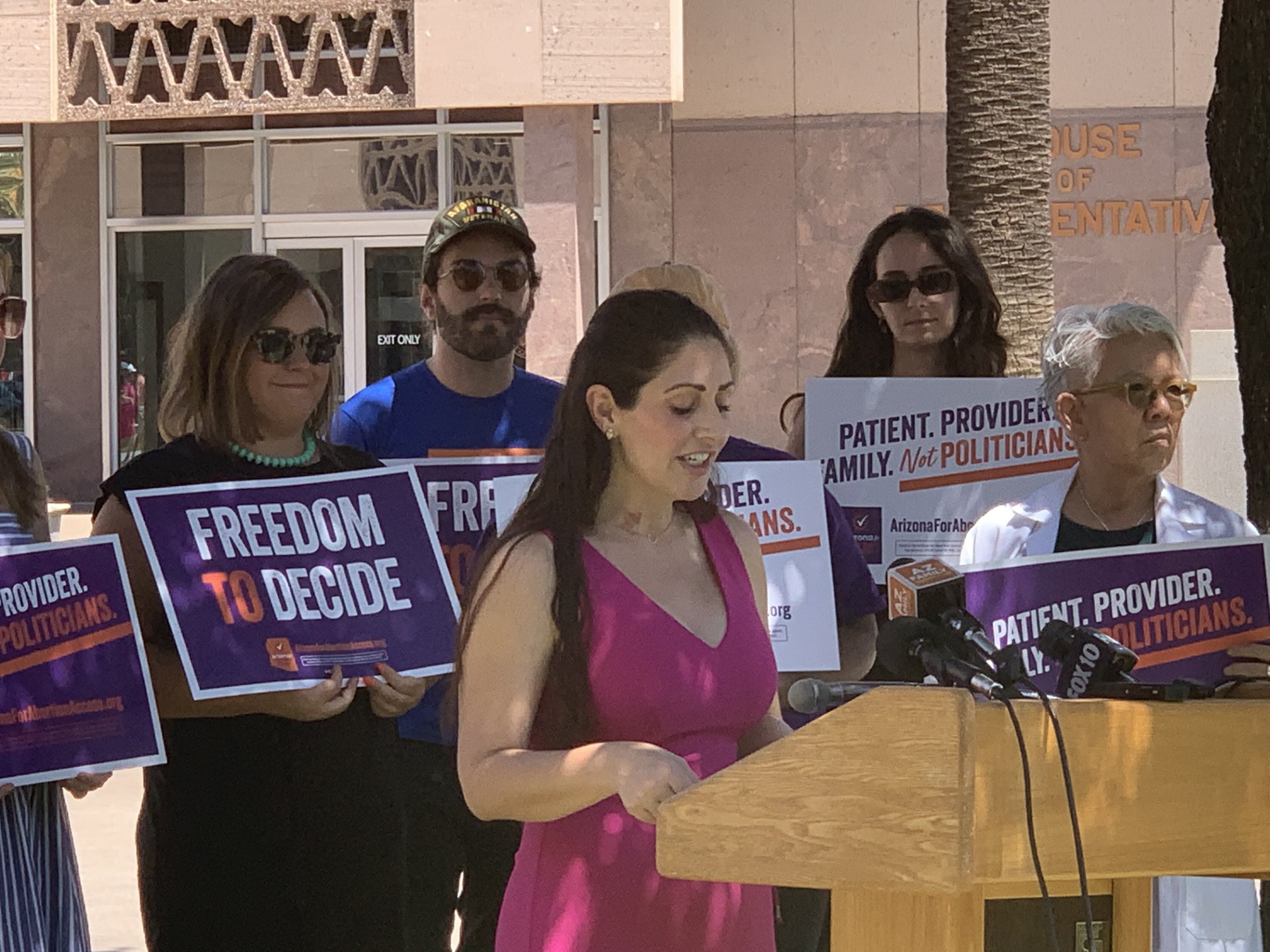 Health care providers gather at Arizona Capitol to show support for abortion ballot measure
